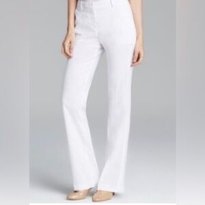 THEORY Sz 6 Emery  100% Linen Pockets Unlined Straight Leg Flowy Trousers NEW